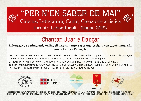 Chantar, Juar e Dançar - 4 incontri online